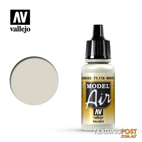 VALLEJO MODEL AIR ACRYLIC PAINT WHITE GREY 71119 - VALLEJO