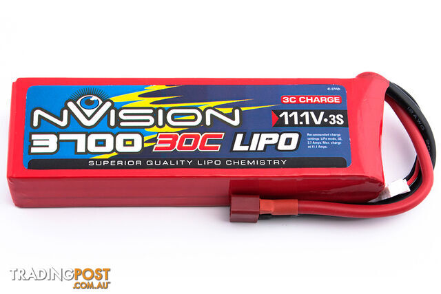 NVISION LiPo 11.1V 3700MAH 30C LIPO MENVO1813 - NVISION NVO