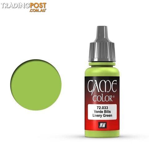 VALLEJO GAME 72033 Color Livery Green 17ml Acrylic Paint