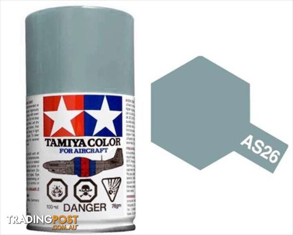 AS-26 TAMIYA  ACRYLIC SPRAY PAINT 100ml (Aircraft) LIGHT  GHOST GRAY - TAMIYA PAINTS &amp; Accessories