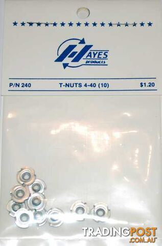 HAYES T NUTS 4-40