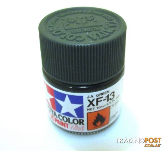 XF-13 TAMIYA ACRYLIC PAINT FLAT J.A. GREEN - TAMIYA PAINTS & Accessories