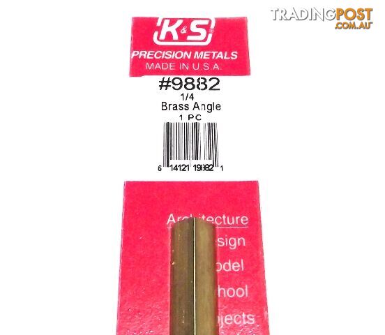K&S METAL #9882 BRASS ANGLE 1/4X300MM 1PCS - K & S METALS