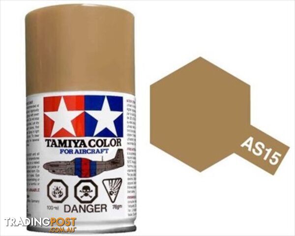 AS-15 TAMIYA ACRYLIC SPRAY PAINT 100ml (Aircraft) TAN - TAMIYA PAINTS &amp; Accessories