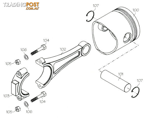 F1321 (YS ENGINE PART) PISTON 120AC