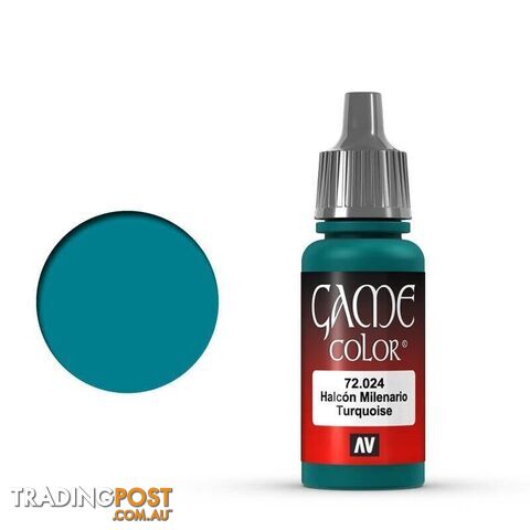 VALLEJO GAME 72024 Color Falcon Turquoise 17ml Acrylic Paint