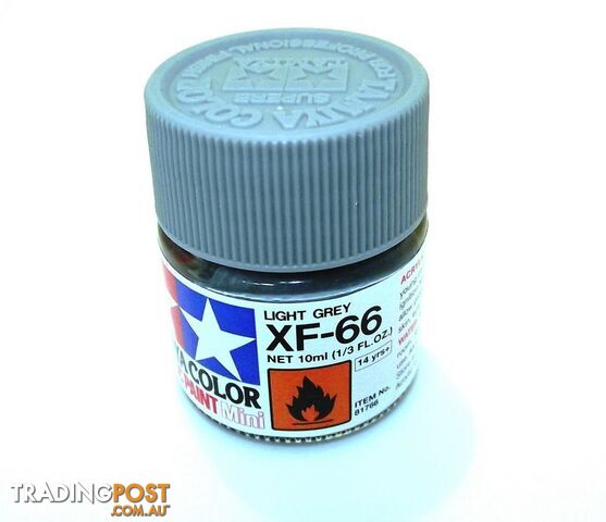 XF-66   TAMIYA ACRYLIC PAINT FLAT LIGHT GREY - TAMIYA PAINTS &amp; Accessories