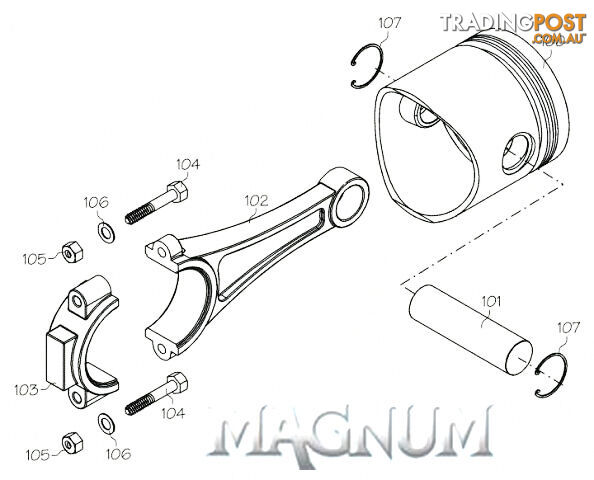 15103 (MAGNUM ENGINE PART) CYLINDER HEAD XL15A/X