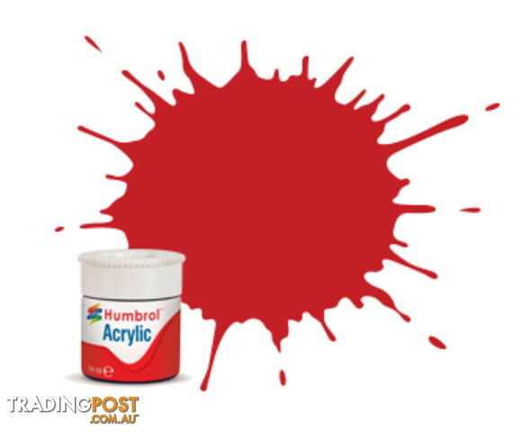 220 HUMBROL ACRYLIC PAINT FERRARI RED GLOSS 14ml - HUMBROL