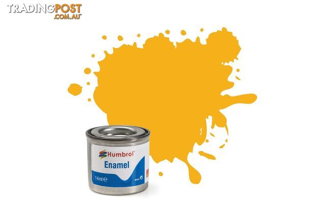 154 HUMBROL ENAMEL PAINT INSIGNIA YELLOW MATT - HUMBROL