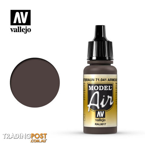 VALLEJO MODEL AIR ACRYLIC PAINT TANK BROWN 71041 - VALLEJO