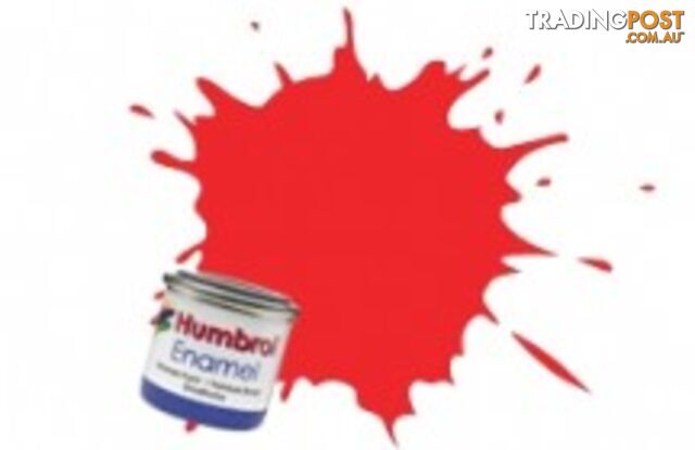 209 HUMBROL ENAMEL PAINT FIRE ORANGE GLOSS - HUMBROL
