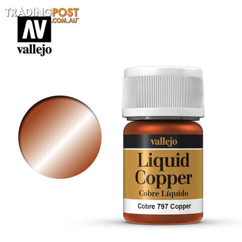 VALLEJO MODEL LIQUID METALLIC COPPER AV70797 35ml - VALLEJO