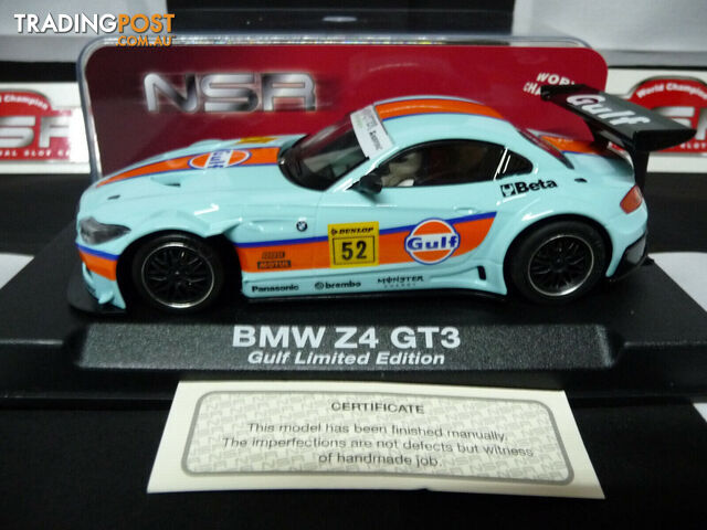 NSR 1:32 0103AW BMW Z4 GT3 Gulf Edition No.52 slot car also suits  scalextric/carrera - NSR - Does not apply