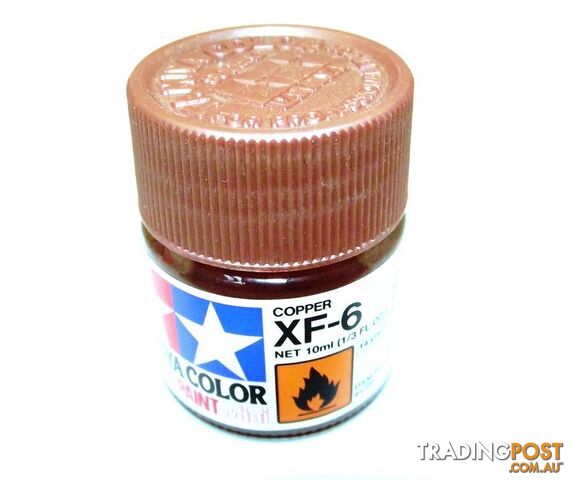 XF-6 TAMIYA ACRYLIC PAINT FLAT COPPER - TAMIYA PAINTS & Accessories