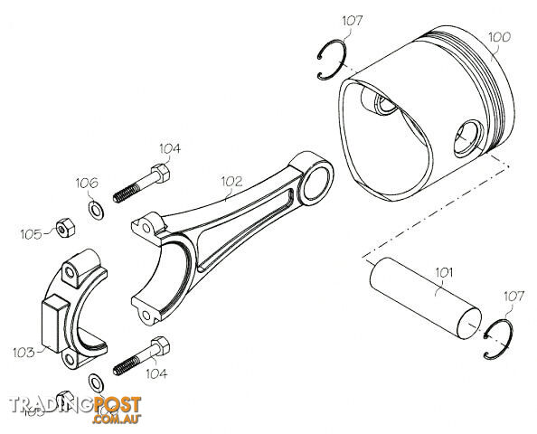 F2023 (YS ENGINE PART) PISTON DZ140