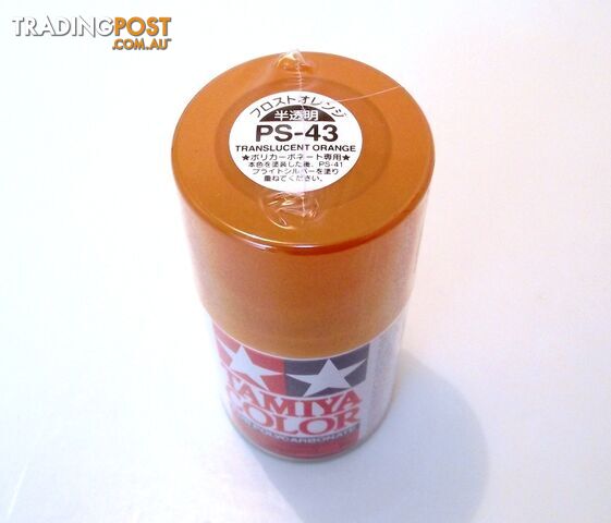 PS-43 TAMIYA POLYCARBONATE SPRAY PAINT TRANSL ORANGE - TAMIYA PAINTS &...