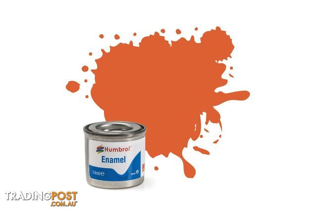 82 HUMBROL ENAMEL PAINT ORANGE LINING MATT - HUMBROL