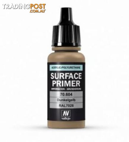 VALLEJO ACRYLIC POLYURETHANE - PRIMER German Dark Yellow 70604 - VALLEJO