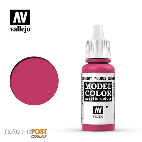 VALLEJO MODEL COLOR SUNSET RED 17ML AV70802 - VALLEJO