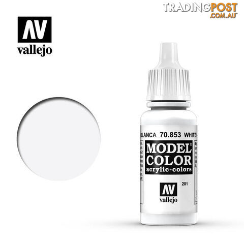 VALLEJO MODEL COLOR WHITE GLAZE 17ML AV70853 - VALLEJO