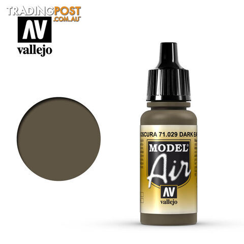 VALLEJO MODEL AIR ACRYLIC PAINT DARK EARTH 71029 - VALLEJO