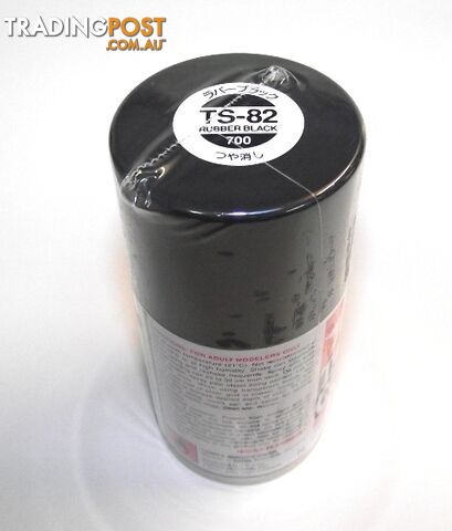 TS-82 TAMIYA ACRYLIC SPRAY PAINT BLACK RUBBER - TAMIYA PAINTS & Accessories