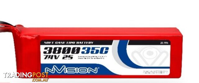 NVISION LiPo 3800mAh 2S 7.4V 35C (Deans plug)1841 - NVISION NVO