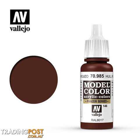 VALLEJO MODEL COLOR HULL RED 17ML AV70985 - VALLEJO