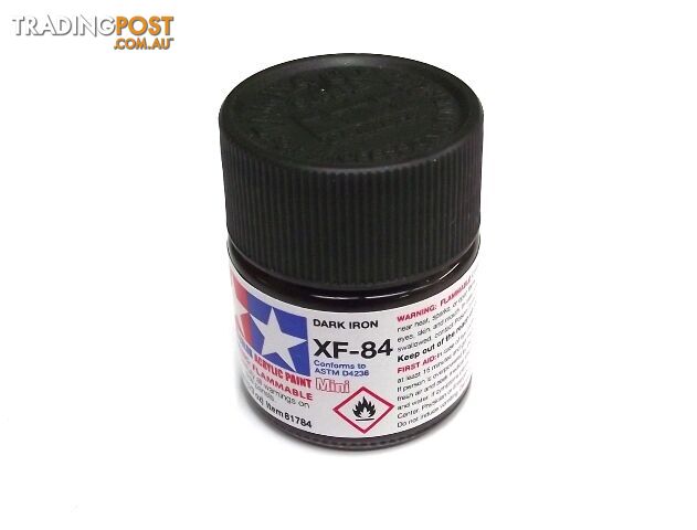 XF-84   TAMIYA ACRYLIC PAINT FLAT DARK IRON - TAMIYA PAINTS &amp; Accessories