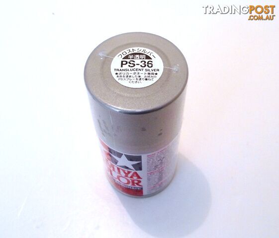 PS-36 TAMIYA POLYCARBONATE SPRAY PAINT TRANSLUCENT SILVER - TAMIYA PAINTS &...