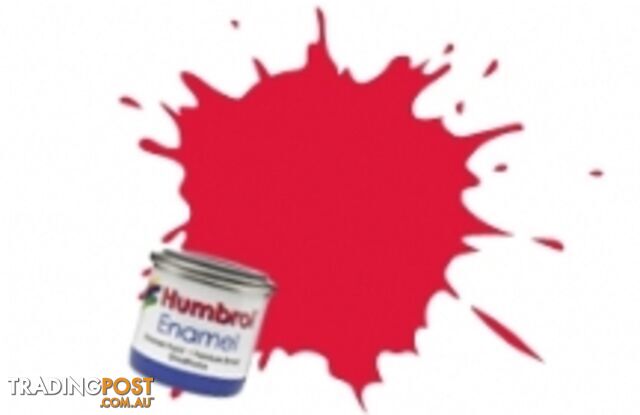 19   HUMBROL ENAMEL PAINT BRIGHT RED GLOSS - HUMBROL