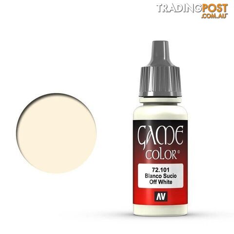 VALLEJO GAME 72101 Color Off White 17ml Acrylic Paint