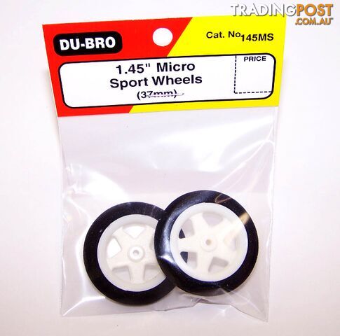 DUBRO 145MS 1.45in MICRO SPORT WHEELS (1 PAIR PER CARD) - DUBRO
