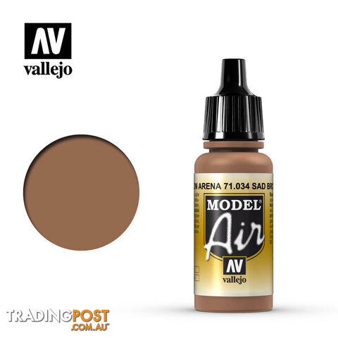 VALLEJO MODEL AIR ACRYLIC PAINT SANDY BROWN 71034 - VALLEJO