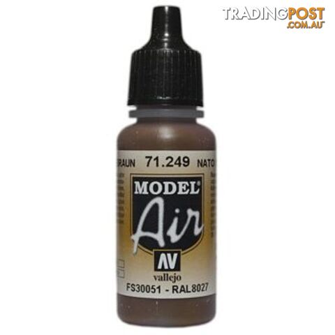 VALLEJO MODEL AIR ACRYLIC PAINT NATO BROWN 71249 - VALLEJO