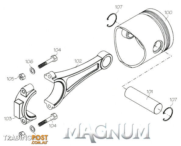 21110 (MAGNUM ENGINE PART) REAR BALL BEARING XL21A