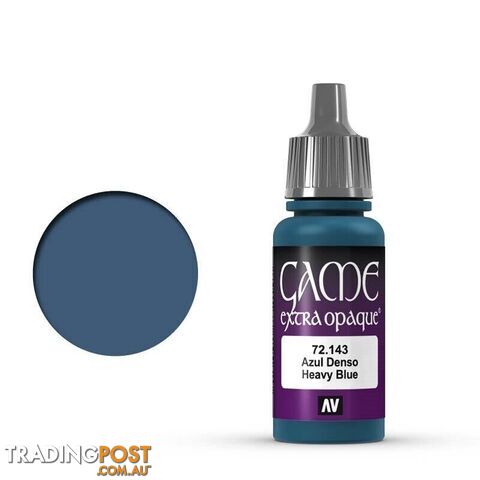 VALLEJO GAME 72143 Color Extra Opaque Heavy Blue 17ml Acrylic Paint