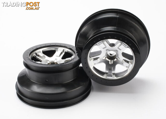 5874 (PART) TRAXXAS WHEELS SATIN CHROME - TRAXXAS PARTS