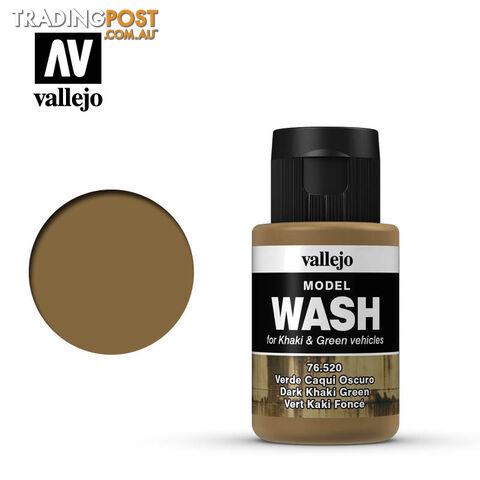 VALLEJO MODEL WASH DARK KHAKI 76520 35ml - VALLEJO