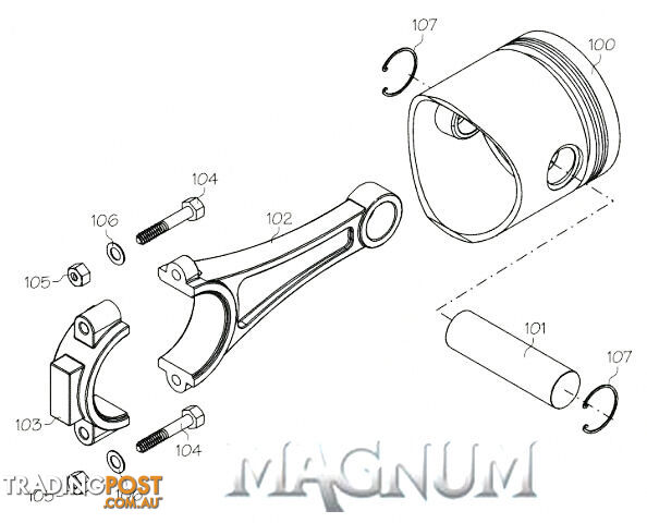 52716 (MAGNUM ENGINE PART) ROCKER RACK