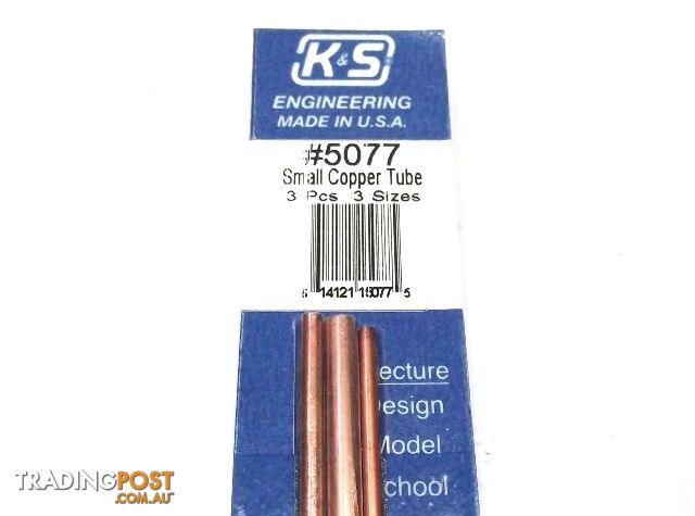 K&S METAL #5077 COPPER TUBE 3/32+1/8+5/32 12' - K & S METALS