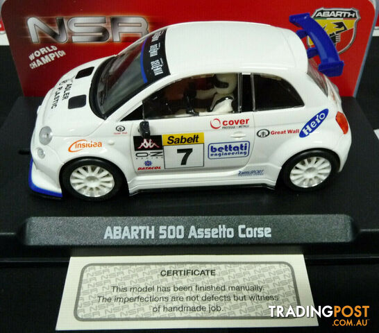 NSR 1:32 0040SW Abarth 500 Assetto Corse Selenia No7 slot car also suits  scalextric/carrera - NSR - Does not apply