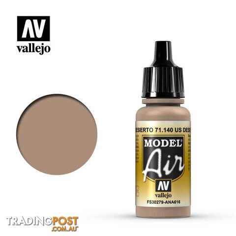 VALLEJO MODEL AIR ACRYLIC PAINT US DESERT SAND 71140 - VALLEJO