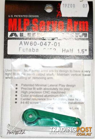 AIR WILD ALUMINIUM SERVO ARM HALF 1.5' SUIT 9152 FUTABA SERVO - AIR WILD