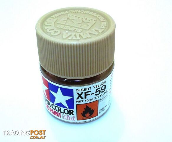 XF-59 TAMIYA ACRYLIC PAINT FLAT DESERT YELLOW - TAMIYA PAINTS & Accessories