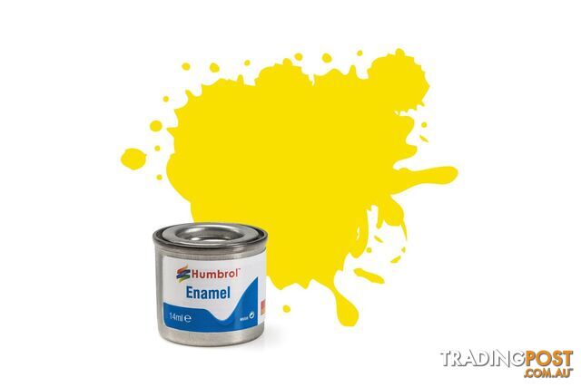 99 HUMBROL ENAMEL PAINT LEMON MATT - HUMBROL