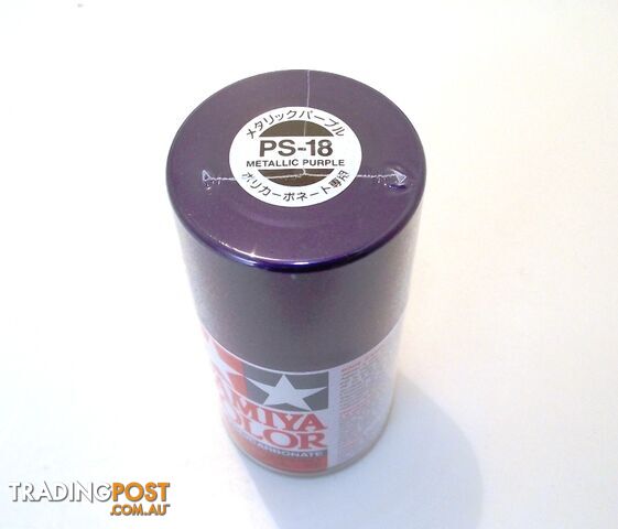 PS-18   TAMIYA POLYCARBONATE SPRAY PAINT METALLIC PURPLE - TAMIYA PAINTS &amp; Accessories