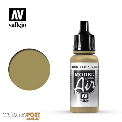 VALLEJO MODEL AIR ACRYLIC PAINT BRIGHT BRASS 71067 - VALLEJO