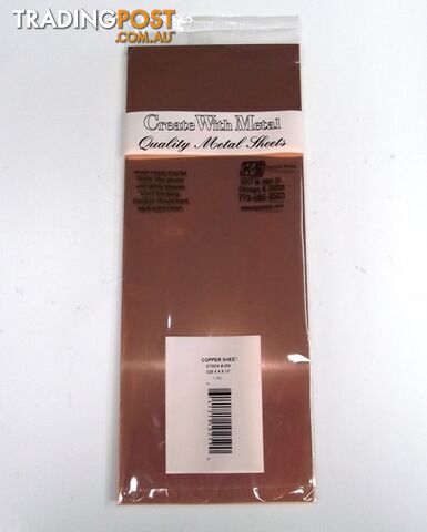 K&S METAL #259 .025 4X10' COPPER SHEET METAL 1PC - K & S METALS